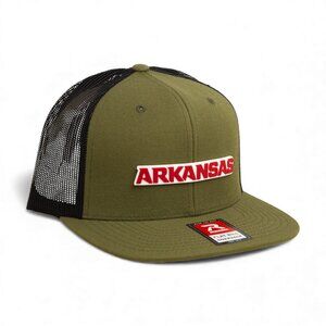 Arkansas Razorbacks ARKANSAS Red 3D Wool Blend Flat Bill Hat- Loden/ Black